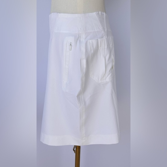Birdee Sport Golf Skirt A-Line Stretch Zip Pockets White Size 4 - Picture 2 of 7
